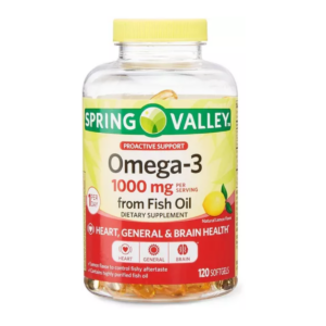 Omega 3 Spring Valley 1000mg | Tu viaje hacia una salud cardiovascular óptima